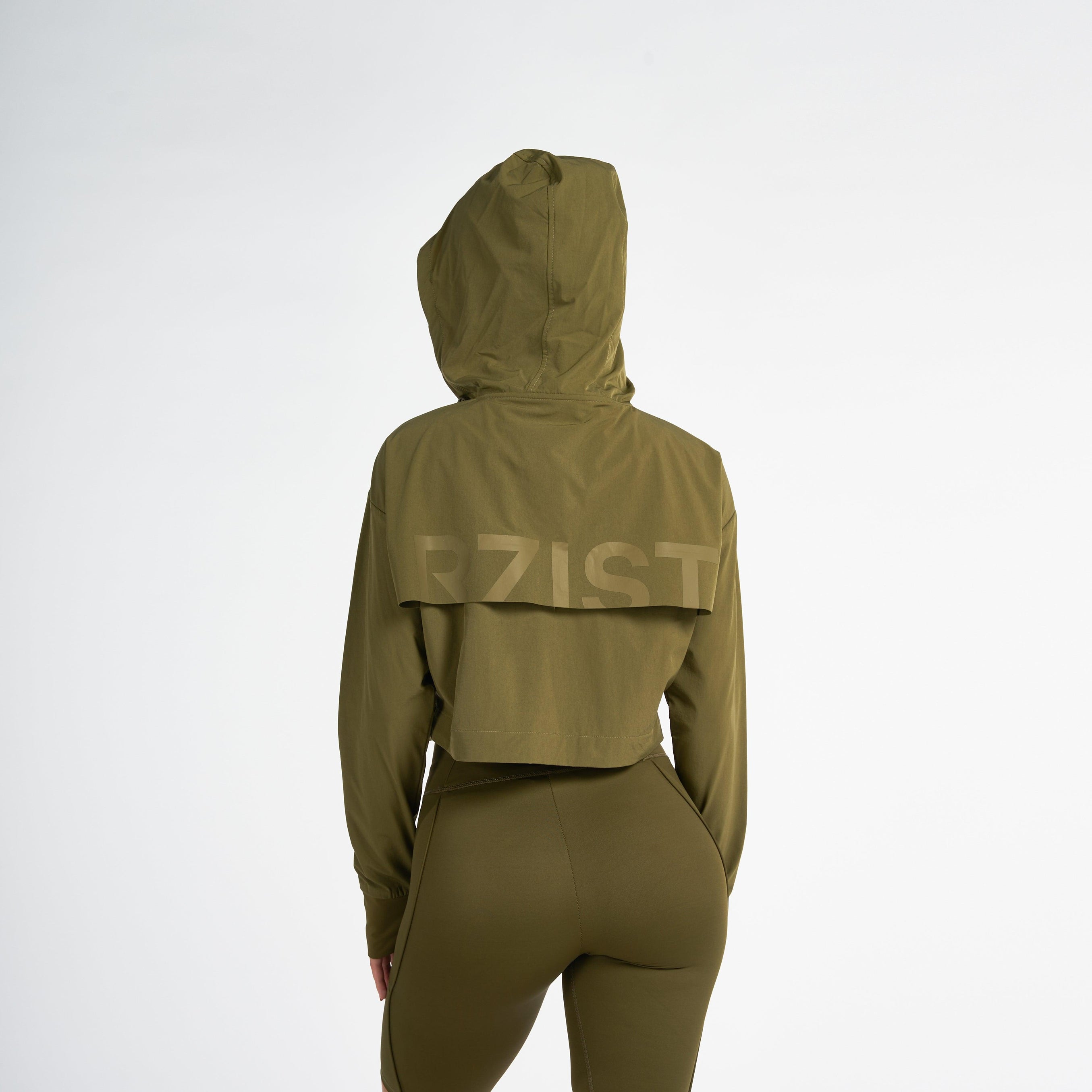 Women's 2-in-1 Crop Top & Hoodie - Capulet Olive