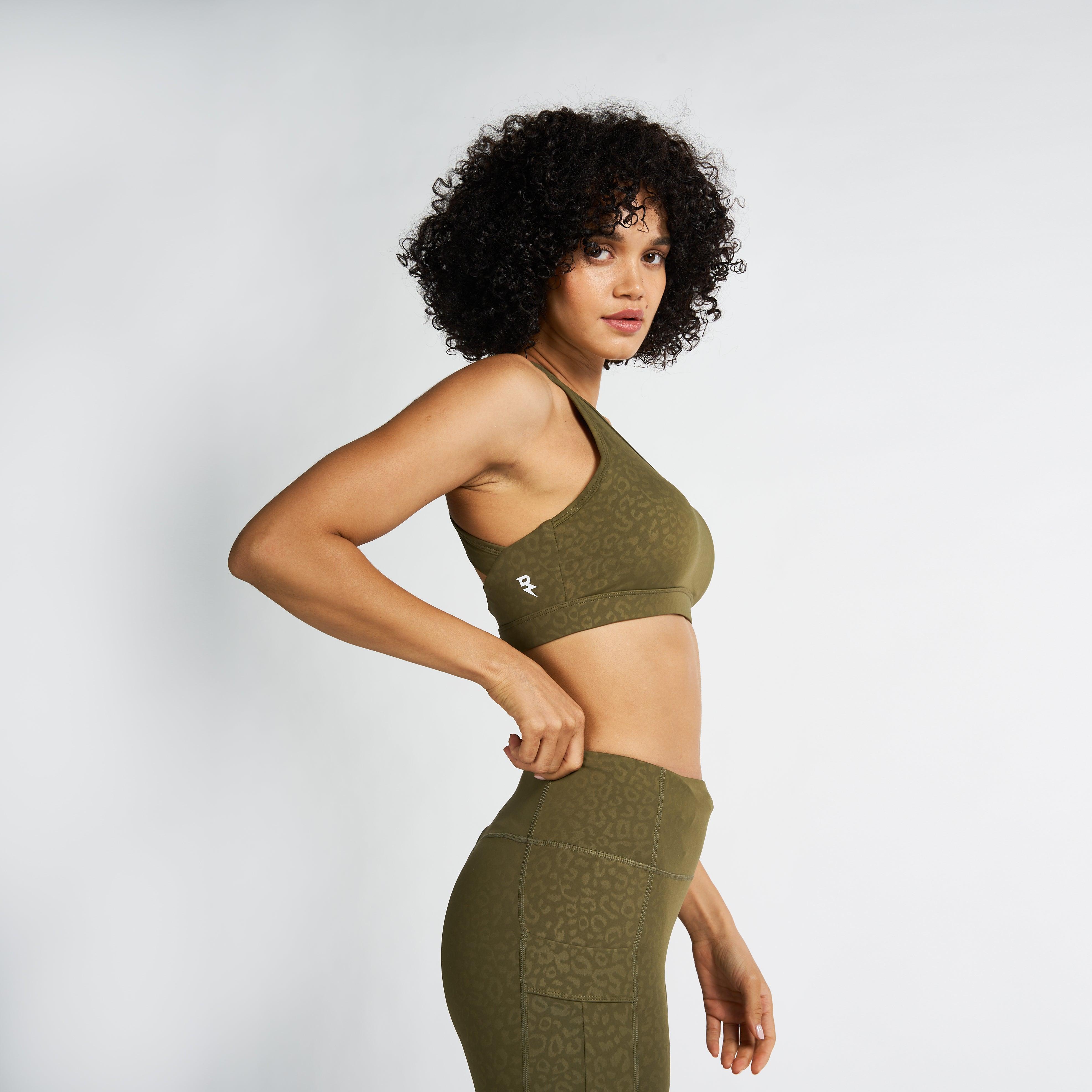 Sports Bra For Women's Workout RZIST Capulet Olive Bra - RZIST