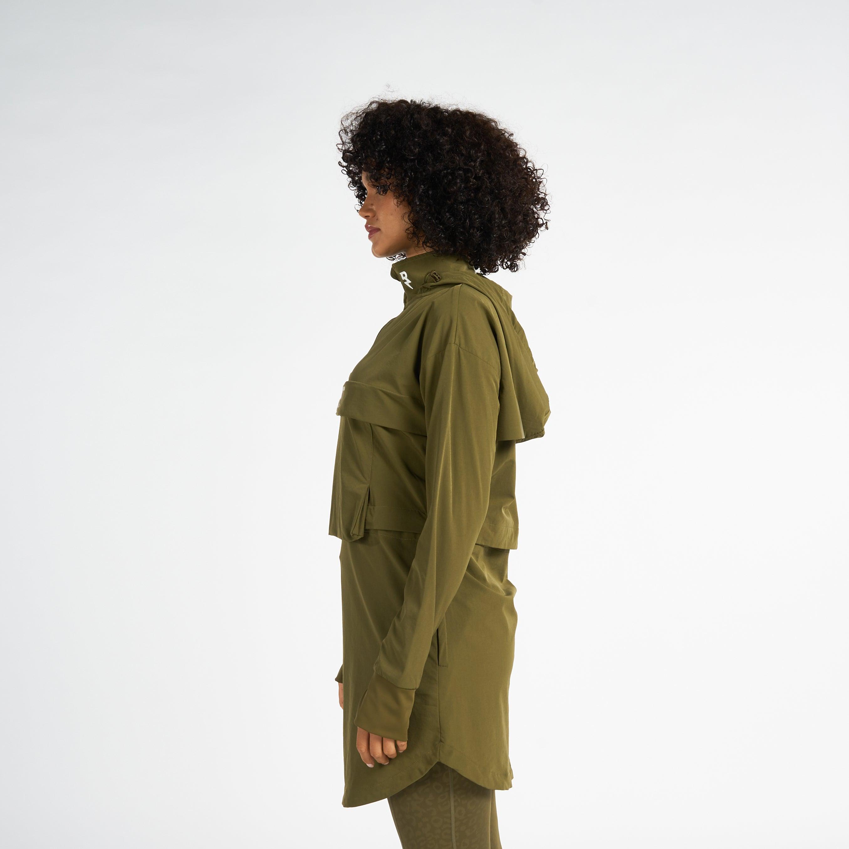 Women's 2-in-1 Crop Top & Hoodie - Capulet Olive
