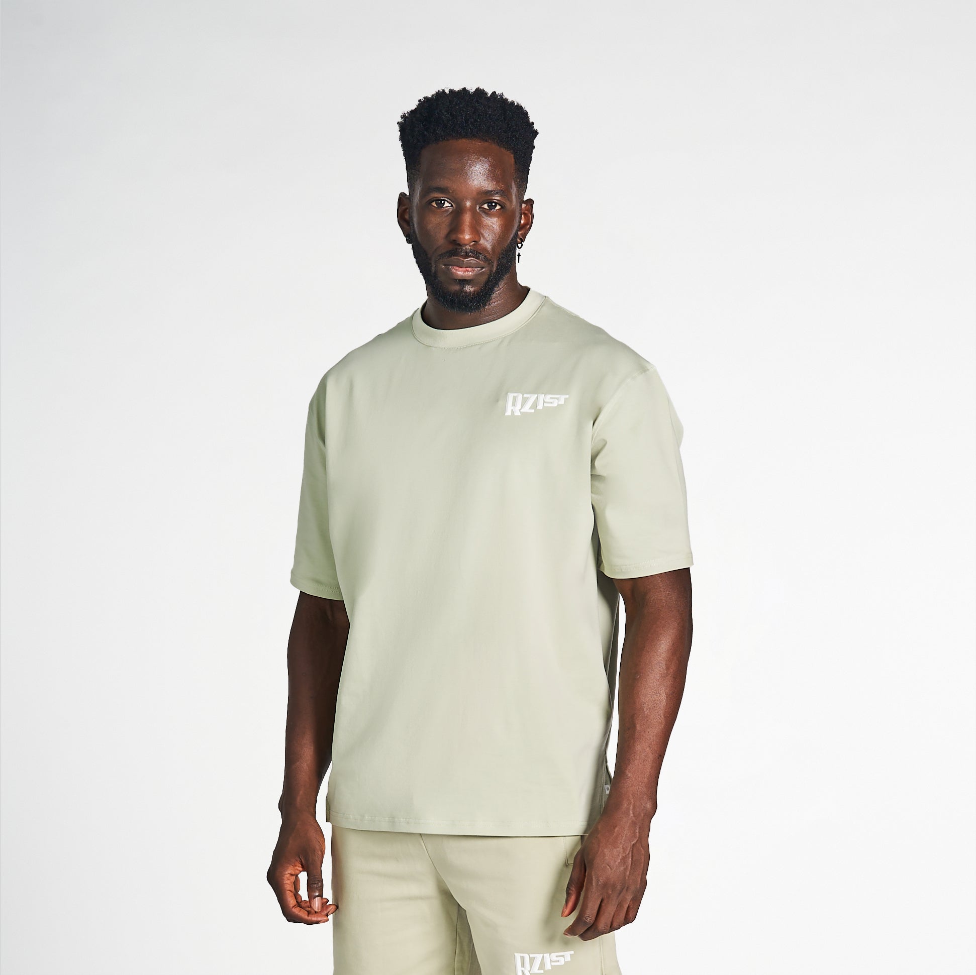 Oversized Drop-Shoulder T-Shirt - Desert Sage