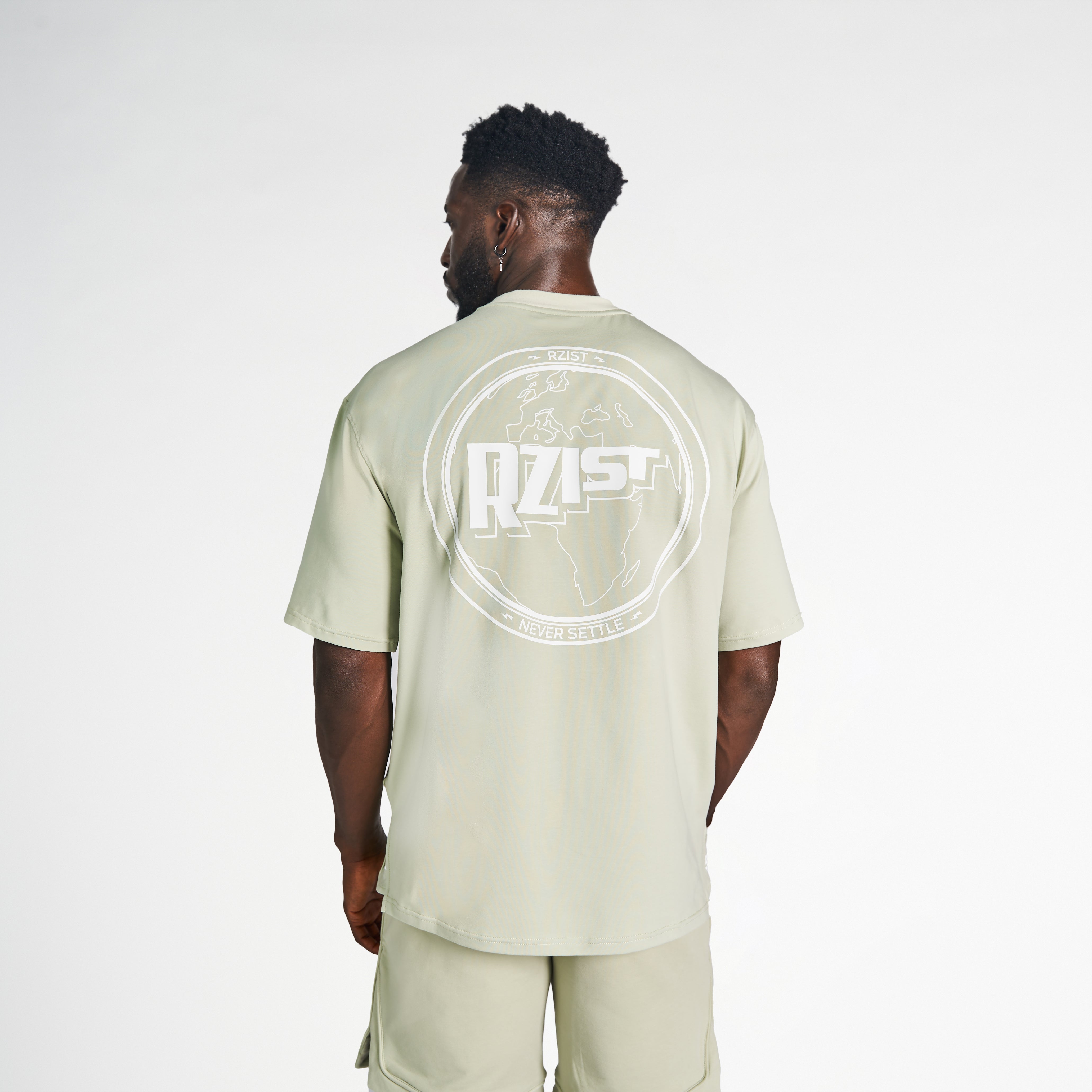 Oversized Drop-Shoulder T-Shirt - Desert Sage