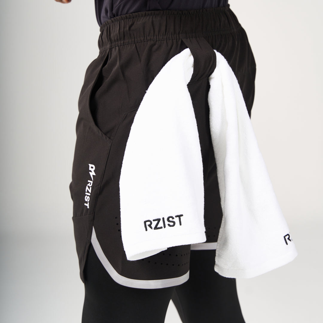 ⁠2 in 1 Long Inner Shorts - Black