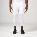 ⁠2 in 1 Long Inner Shorts - White