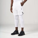 ⁠2 in 1 Long Inner Shorts - White