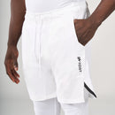 ⁠2 in 1 Long Inner Shorts - White