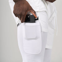 ⁠2 in 1 Long Inner Shorts - White