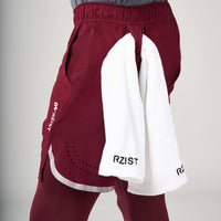 ⁠2 in 1 Long Inner Shorts - Maroon